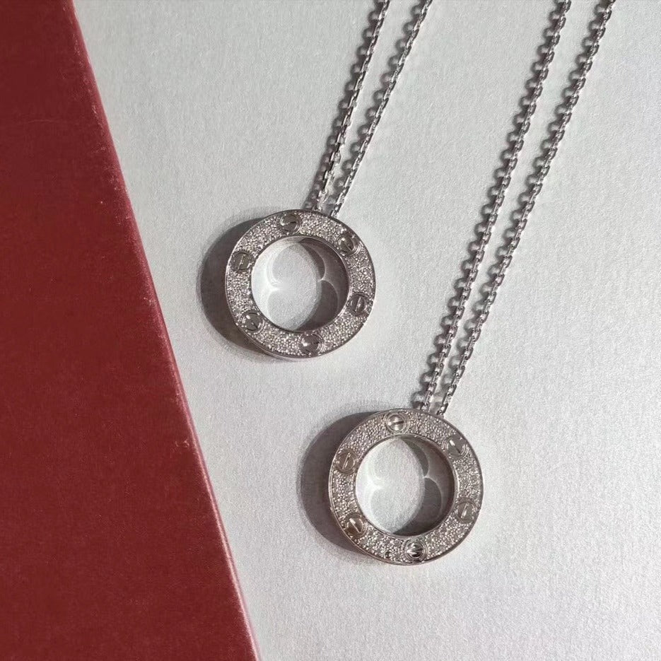 [⭐Sparkve]LOVE NECKLACE ADJUSTABLE SILVER