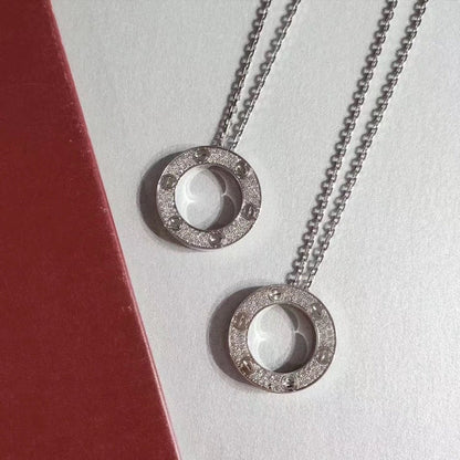 [⭐Sparkve]LOVE NECKLACE ADJUSTABLE SILVER