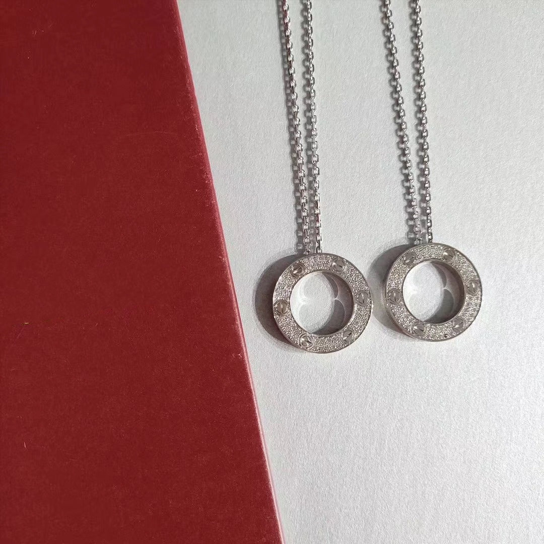 [⭐Sparkve]LOVE NECKLACE ADJUSTABLE SILVER
