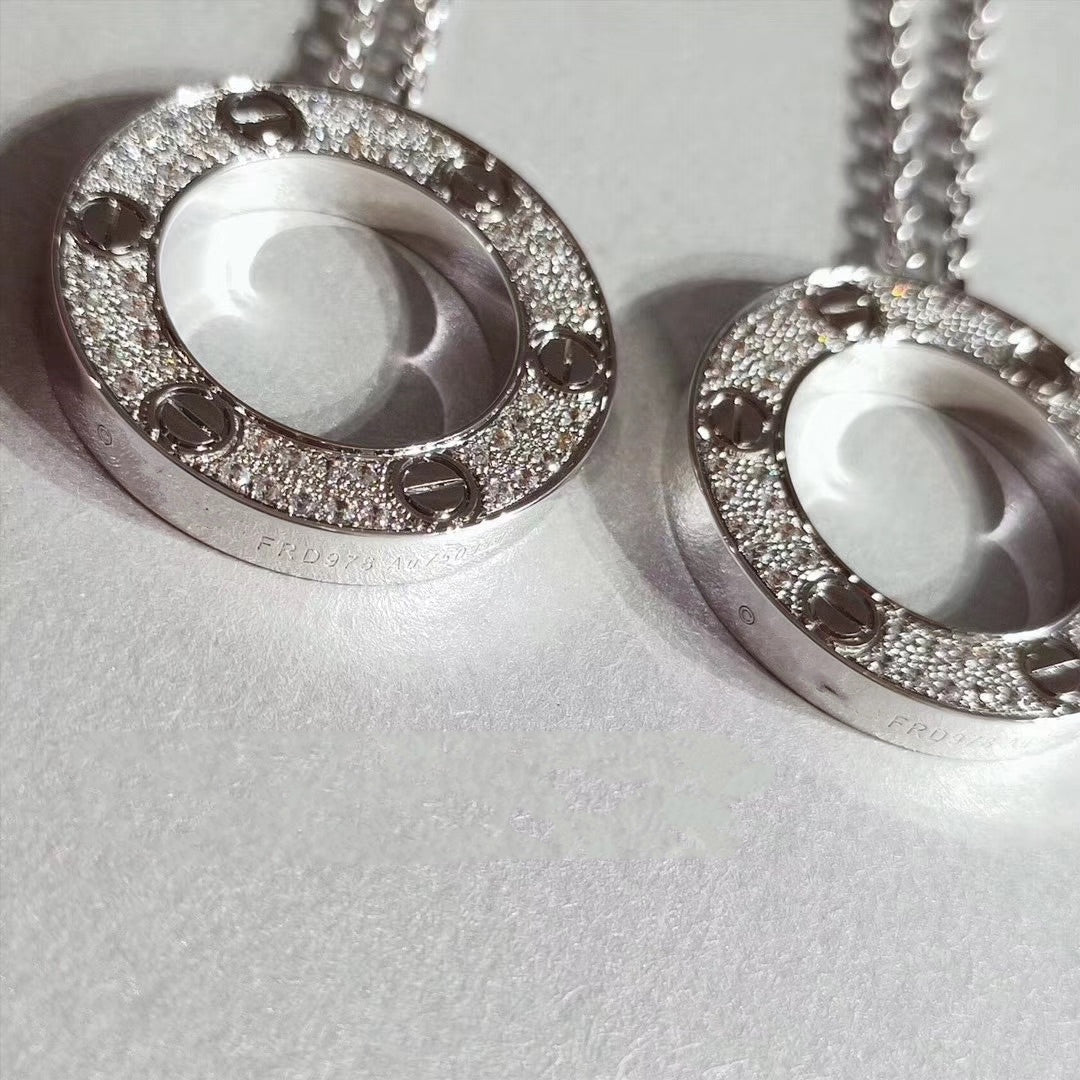 [⭐Sparkve]LOVE NECKLACE ADJUSTABLE SILVER