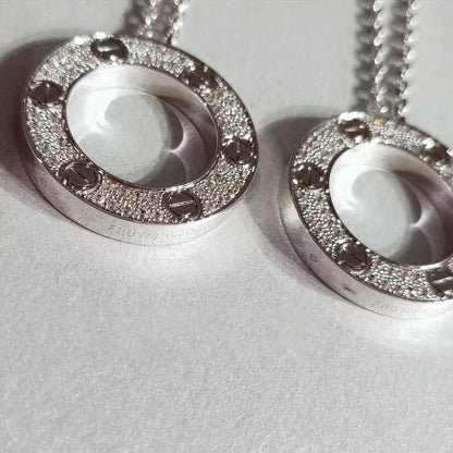 [⭐Sparkve]LOVE NECKLACE ADJUSTABLE SILVER