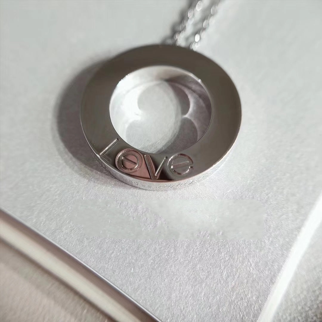[⭐Sparkve]LOVE NECKLACE ADJUSTABLE SILVER