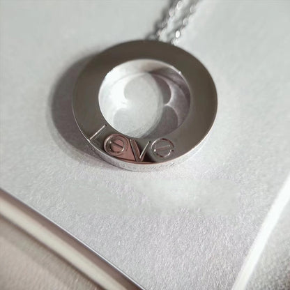 [⭐Sparkve]LOVE NECKLACE ADJUSTABLE SILVER