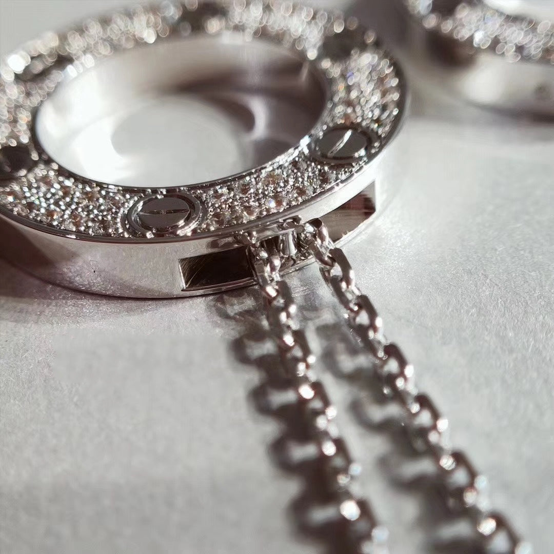 [⭐Sparkve]LOVE NECKLACE ADJUSTABLE SILVER