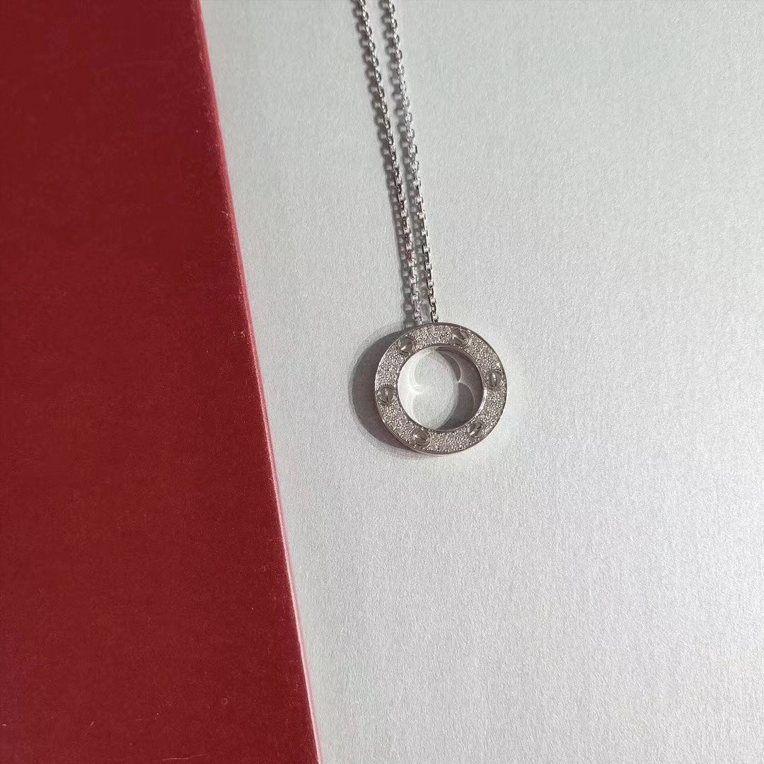 [⭐Sparkve]LOVE NECKLACE ADJUSTABLE SILVER