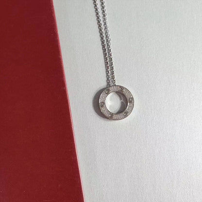 [⭐Sparkve]LOVE NECKLACE ADJUSTABLE SILVER