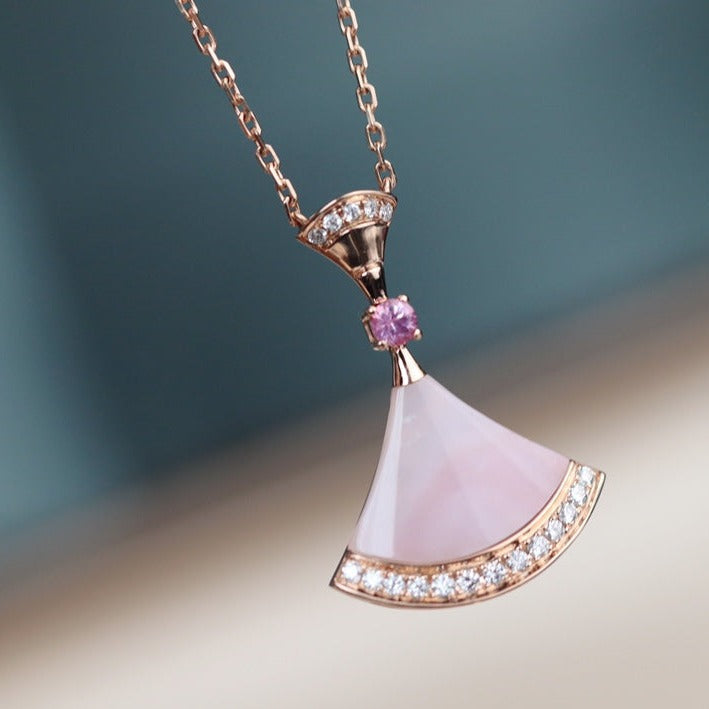 [⭐Sparkve]DREAM NECKLACE PINK MOP DIAMOND