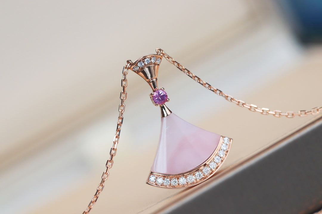 [⭐Sparkve]DREAM NECKLACE PINK MOP DIAMOND
