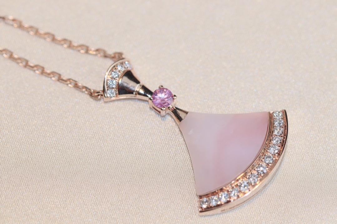 [⭐Sparkve]DREAM NECKLACE PINK MOP DIAMOND