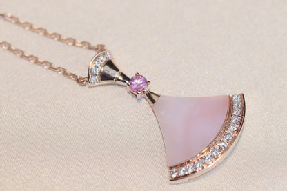 [⭐Sparkve]DREAM NECKLACE PINK MOP DIAMOND