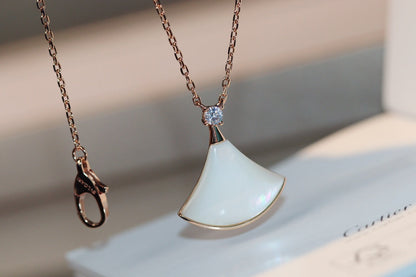 [⭐Sparkve]DREAM NECKLACE WHITE MOP PINK GOLD 1 DIAMOND