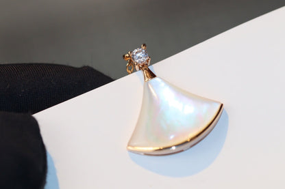 [⭐Sparkve]DREAM NECKLACE WHITE MOP PINK GOLD 1 DIAMOND