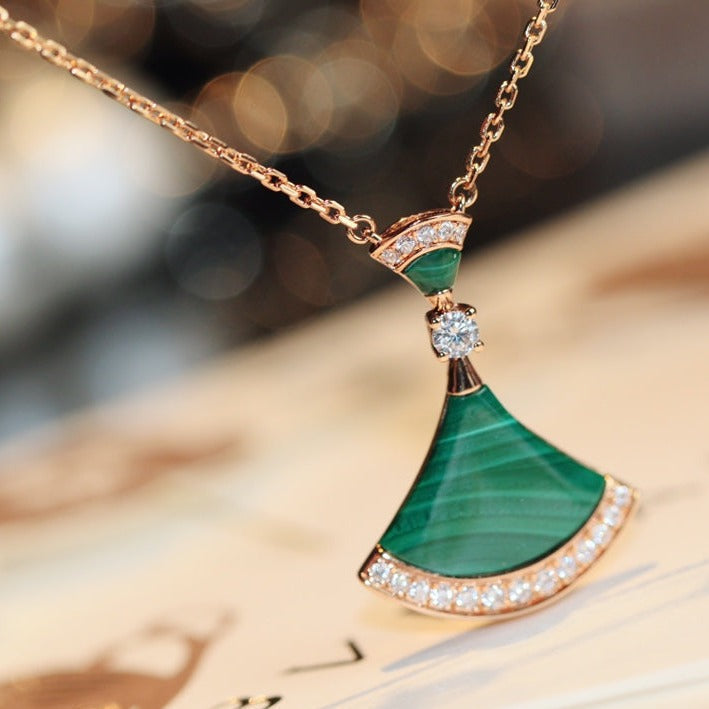 [⭐Sparkve]DREAM NECKLACE MALACHITE DIAMOND