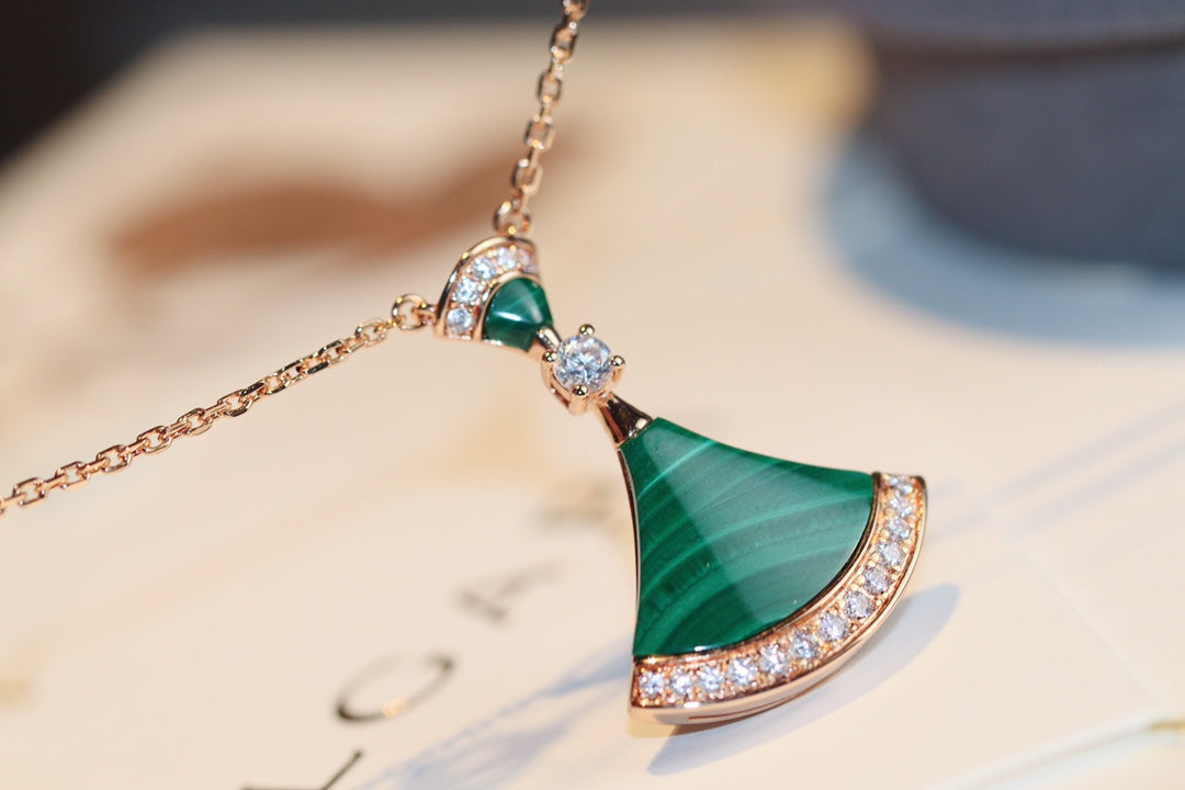 [⭐Sparkve]DREAM NECKLACE MALACHITE DIAMOND