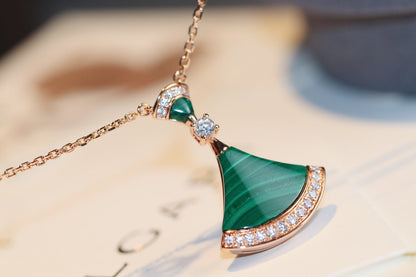 [⭐Sparkve]DREAM NECKLACE MALACHITE DIAMOND