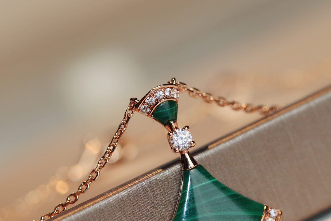 [⭐Sparkve]DREAM NECKLACE MALACHITE DIAMOND