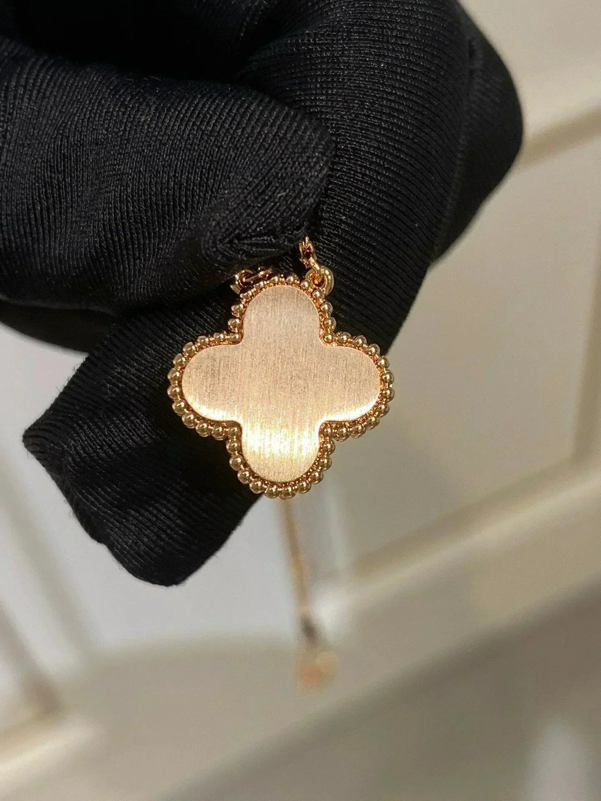 [⭐Sparkve]CLOVER 15MM DIAMOND RHODONITE NECKLACE