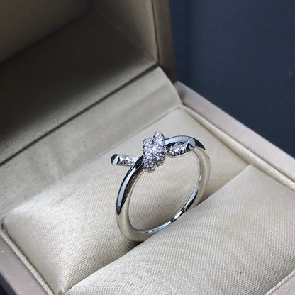 [⭐Sparkve Jewels]KNOT RING 1.2MM DIAMOND