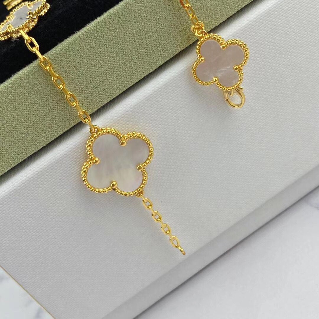 [⭐Sparkve]MAGIC CLOVER MOP GOLD BRACELET 5 MOTIFS