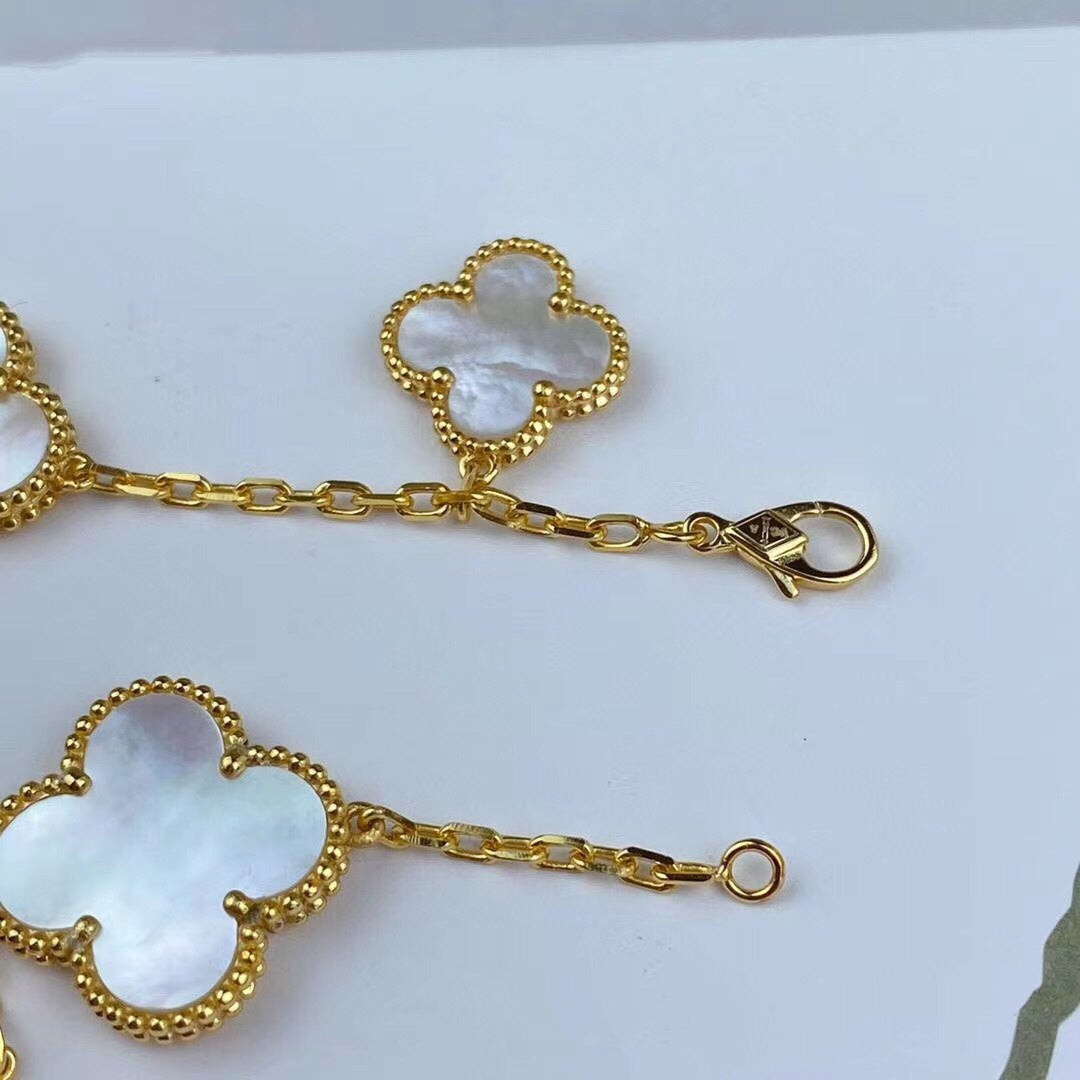 [⭐Sparkve]MAGIC CLOVER MOP GOLD BRACELET 5 MOTIFS