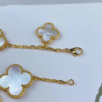 [⭐Sparkve]MAGIC CLOVER MOP GOLD BRACELET 5 MOTIFS