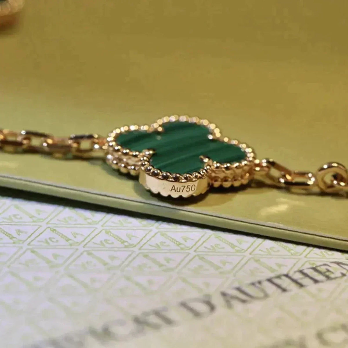 [⭐Sparkve] CLOVER 5 MOTIF MALACHITE BRACELET COLLECTION