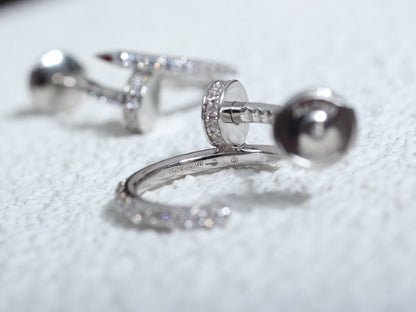 [⭐Sparkve]JUSTE EARRINGS 12.75MM SILVER DIAMOND