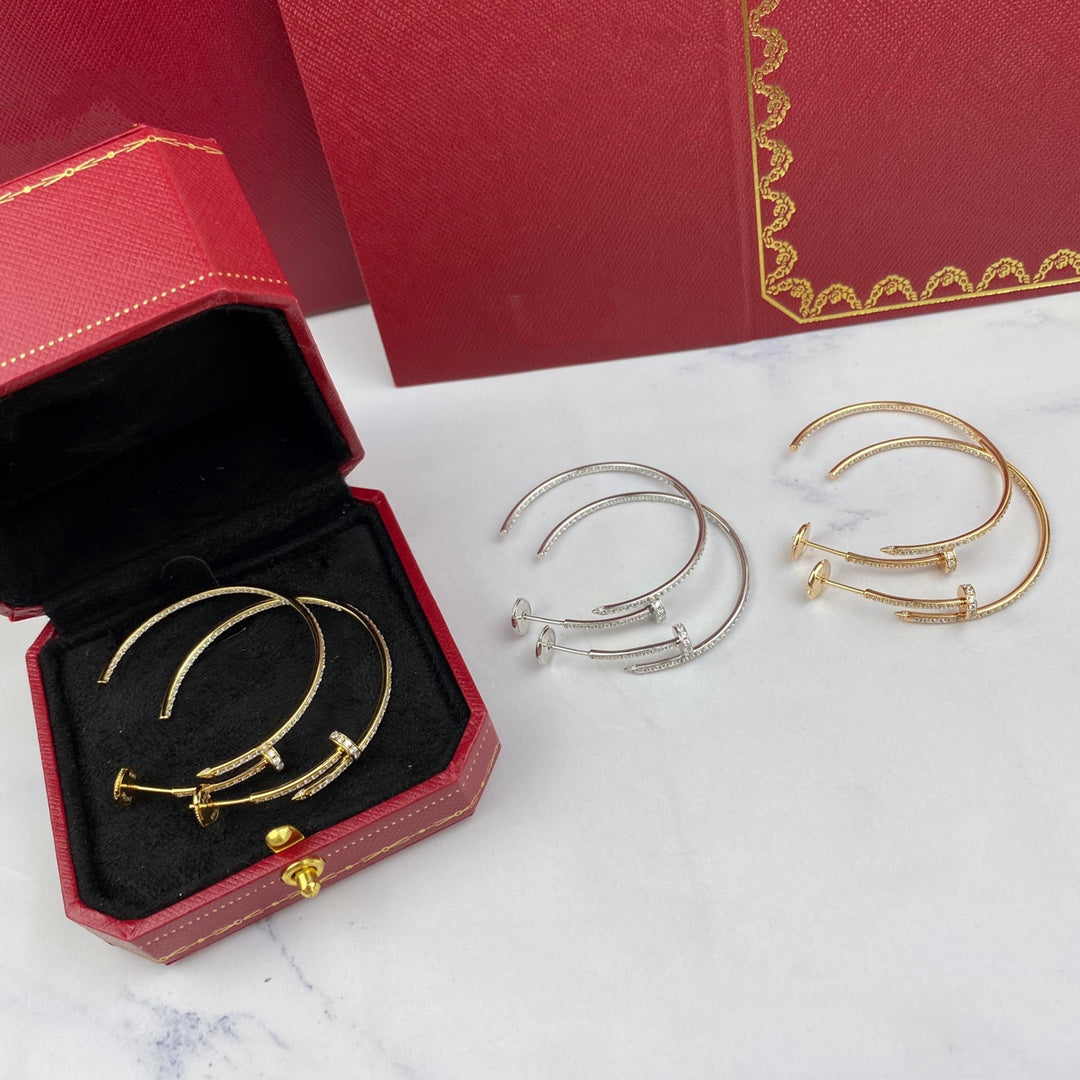 [⭐Sparkve]JUSTE EARRINGS FULL DIAMONDS 1.8MM