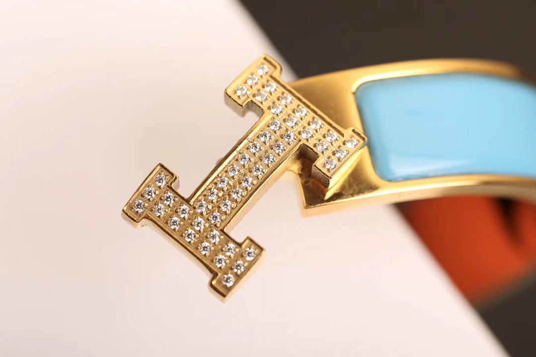 [⭐Sparkve]H CLOUD BLUE BRACELET GOLD DIAMOND