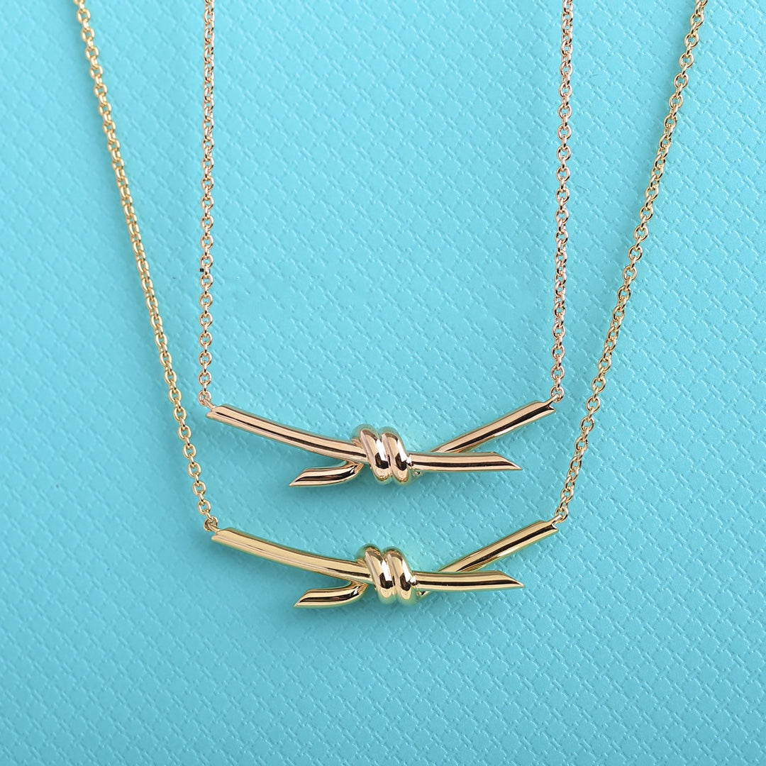 [⭐Sparkve Jewels]KNOT NECKLACE GOLD