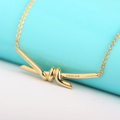[⭐Sparkve Jewels]KNOT NECKLACE GOLD