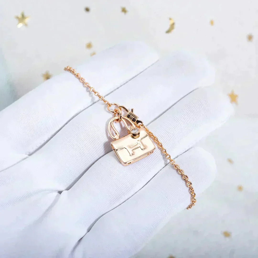 [⭐Sparkve]AMULETTE PEDANT ROSE GOLD NECKLACE