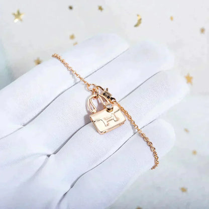 [⭐Sparkve]AMULETTE PEDANT ROSE GOLD NECKLACE