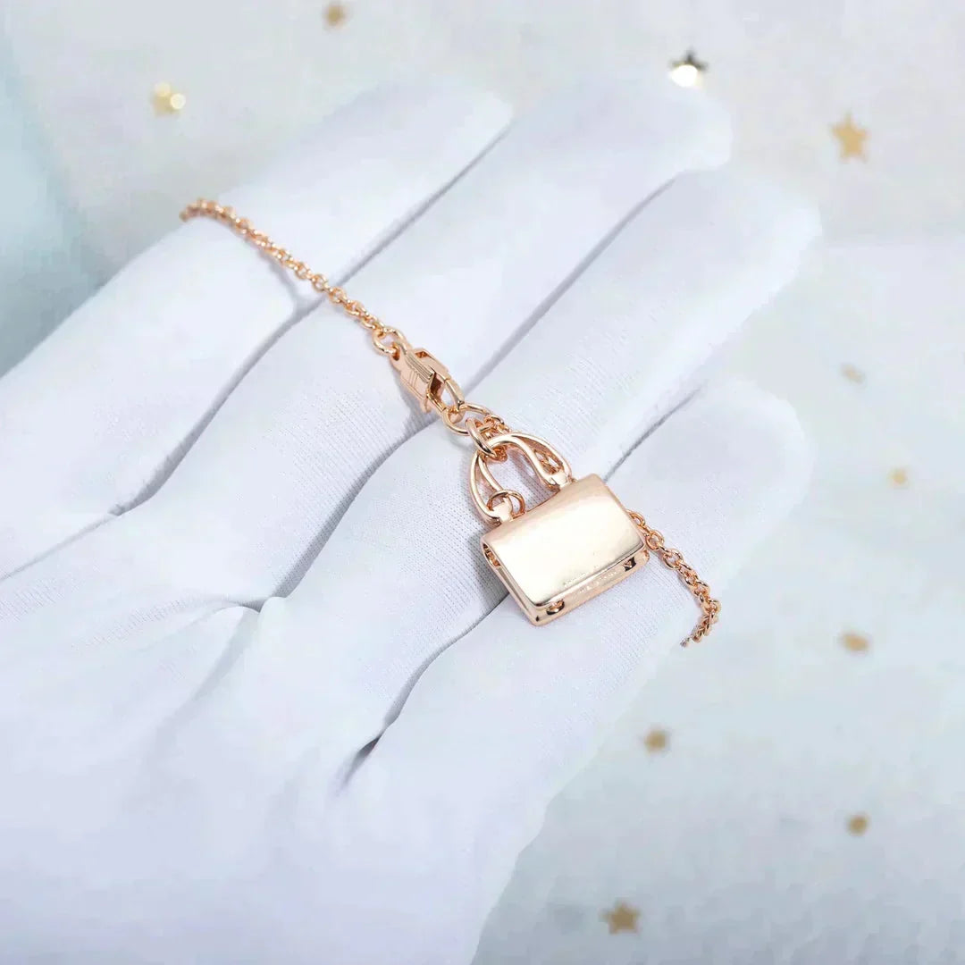 [⭐Sparkve]AMULETTE PEDANT ROSE GOLD NECKLACE