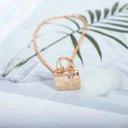 [⭐Sparkve]AMULETTE PEDANT ROSE GOLD NECKLACE