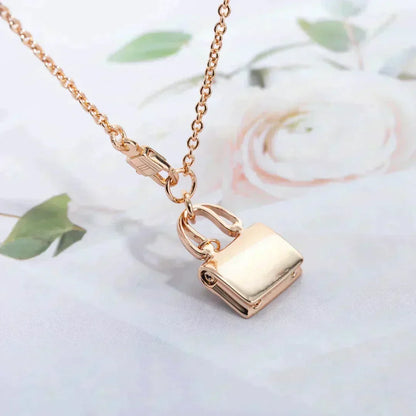 [⭐Sparkve]AMULETTE PEDANT ROSE GOLD NECKLACE