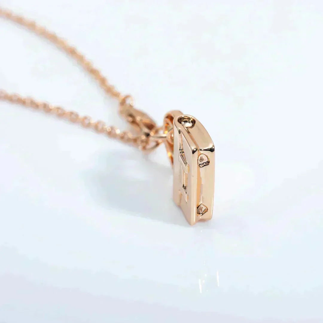 [⭐Sparkve]AMULETTE PEDANT ROSE GOLD NECKLACE