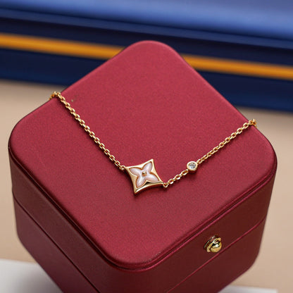 [⭐Sparkve]STAR 1 DIAMOND PINK GOLD BRACELET