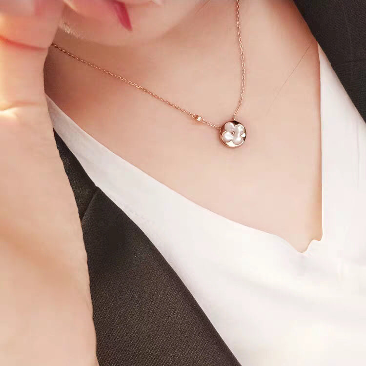 [⭐Sparkve]SUN MOP GOLD 1 DIAMOND NECKLACE