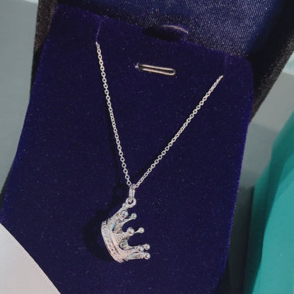 [⭐Sparkve Jewels]CROWN PEDANT NECKLACE