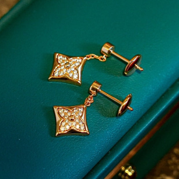 [⭐Sparkve]STAR DIAMONDS EARRINGS GOLD