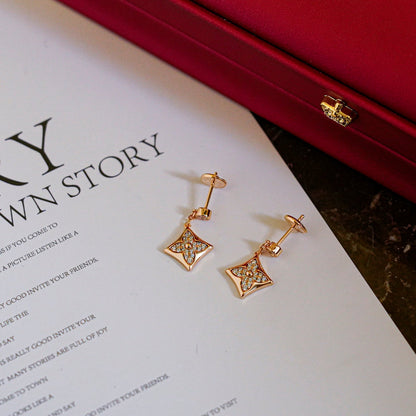 [⭐Sparkve]STAR DIAMONDS EARRINGS GOLD
