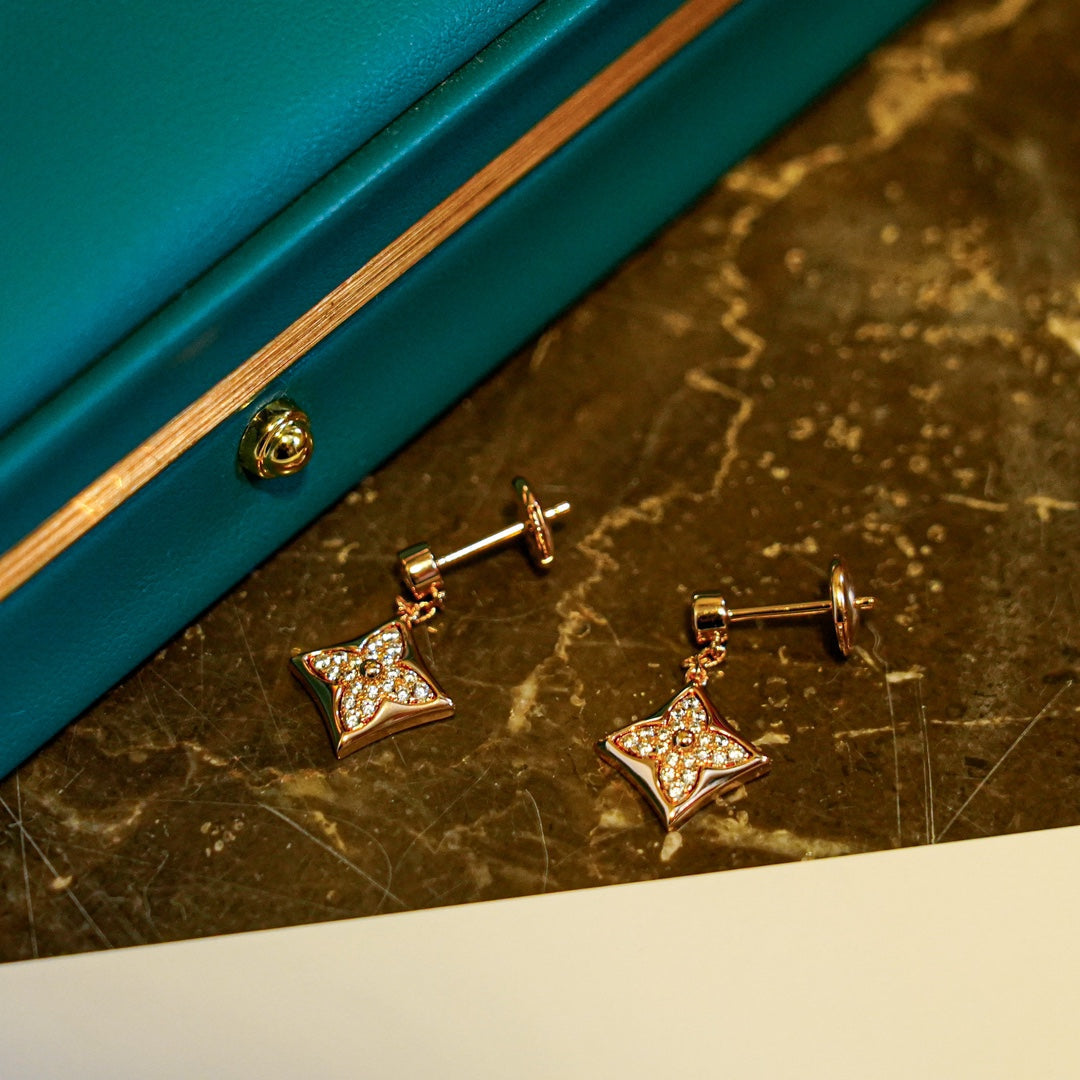[⭐Sparkve]STAR DIAMONDS EARRINGS GOLD