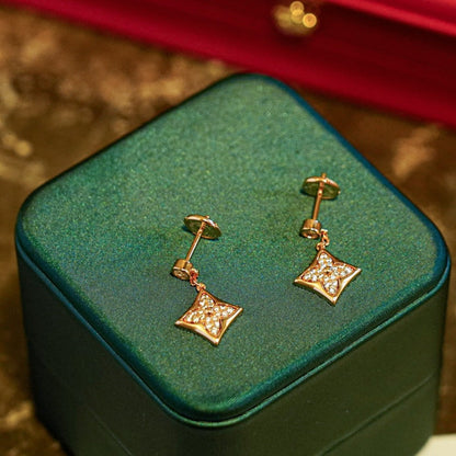 [⭐Sparkve]STAR DIAMONDS EARRINGS GOLD