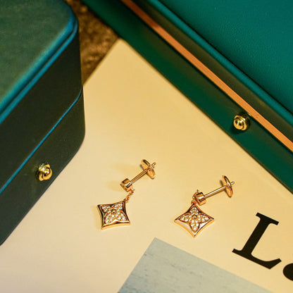 [⭐Sparkve]STAR DIAMONDS EARRINGS GOLD