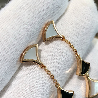 [⭐Sparkve]DREAM EARRINGS 3 MOTIFS ONYX MOP PINK GOLD