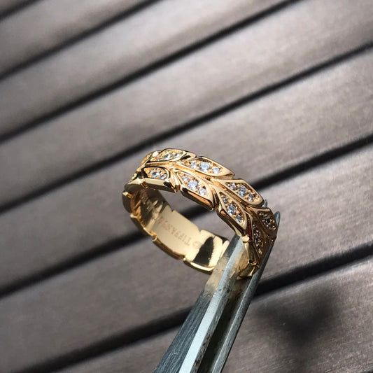 [⭐Sparkve Jewels]OLIVE LEAF RING DIAMONDS
