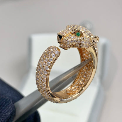 [⭐Sparkve]PANTHERE PINK GOLD DIAMOND RING