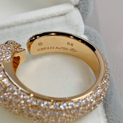 [⭐Sparkve]PANTHERE PINK GOLD DIAMOND RING