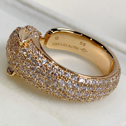 [⭐Sparkve]PANTHERE PINK GOLD DIAMOND RING
